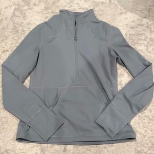 Zyia Gray Pocket 1/2 Zip Pullover Size Large